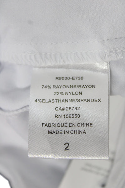 Renuar Womens Bermuda Shorts White Rayon Size 2