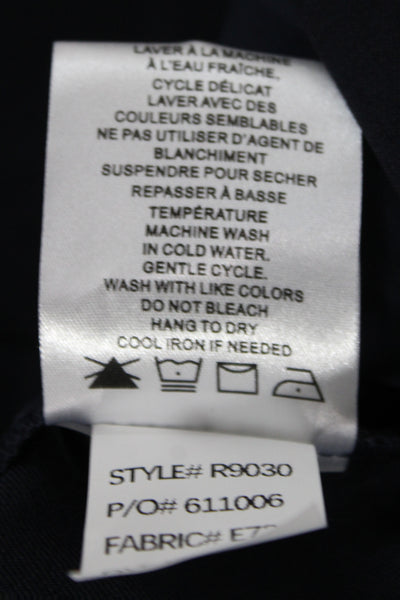 Renuar Women Bermuda Shorts Black Rayon Pull On Size 4
