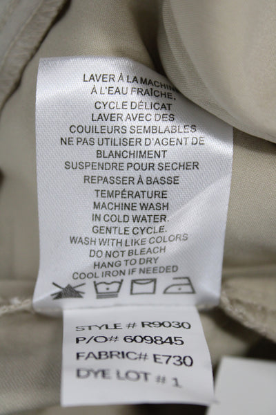 Renuar Women Bermuda Shorts Beige Pull On Rayon Size 2