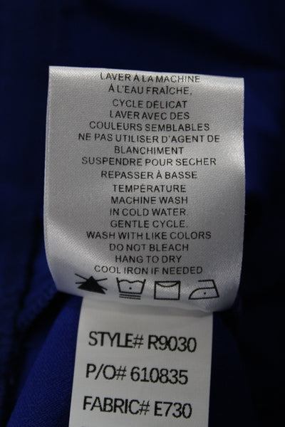 Renuar Womens Bermuda Shorts Blue Pull On Solid Rayon Size 4