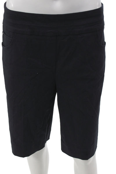 Renuar Women Bermuda Shorts Black Rayon Size 6