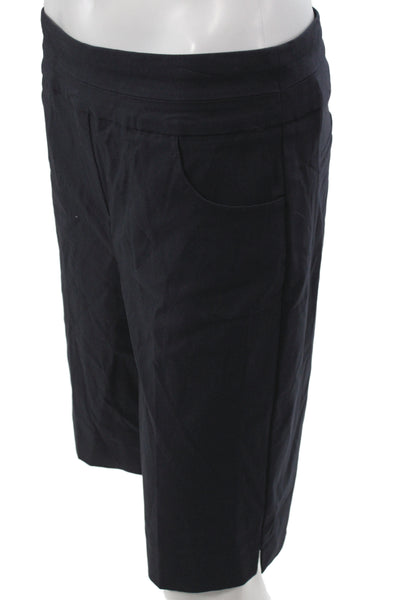 Renuar Women Bermuda Shorts Black Rayon Size 6