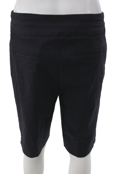 Renuar Women Bermuda Shorts Black Rayon Size 6
