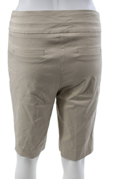 Renuar Women Bermuda Shorts Beige Pull On Rayon Size 0