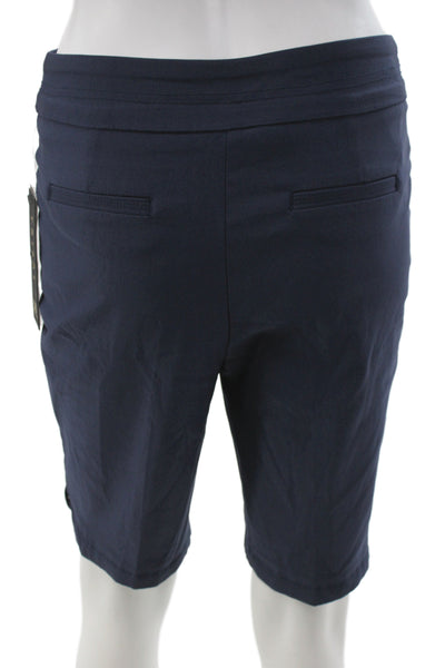 Tribal Women Bermuda Shorts Blue Pull On Rayon Solid Size 4