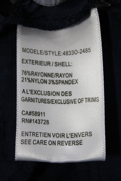 Tribal Women Bermuda Shorts Blue Pull On Rayon Solid Size 4