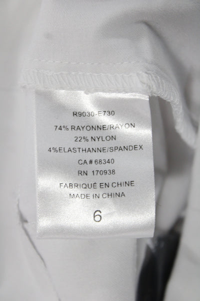 Renuar Womens Bermuda Shorts White Rayon Pull On Size 6