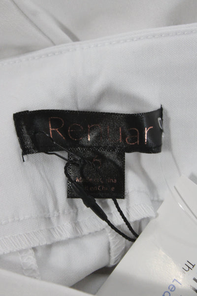 Renuar Womens Bermuda Shorts White Rayon Pull On Size 6