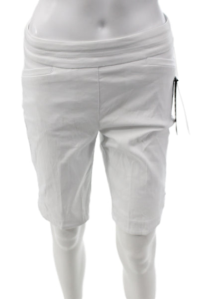 Tribal Womens Bermuda Shorts White Pull On Rayon Size 0