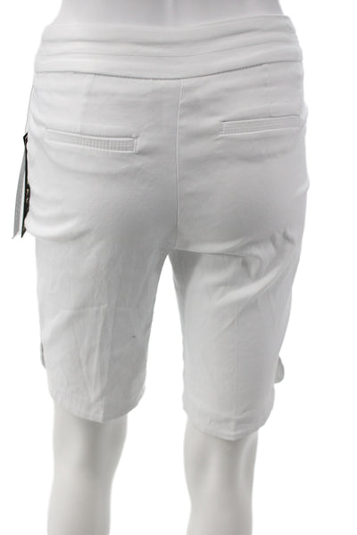 Tribal Womens Bermuda Shorts White Pull On Rayon Size 0