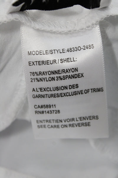 Tribal Womens Bermuda Shorts White Pull On Rayon Size 0