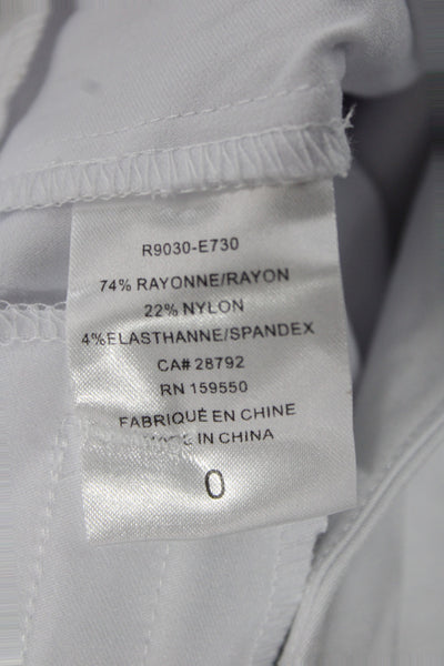 Renuar Womens Bermuda Shorts White Solid Rayon Pull On Size 0