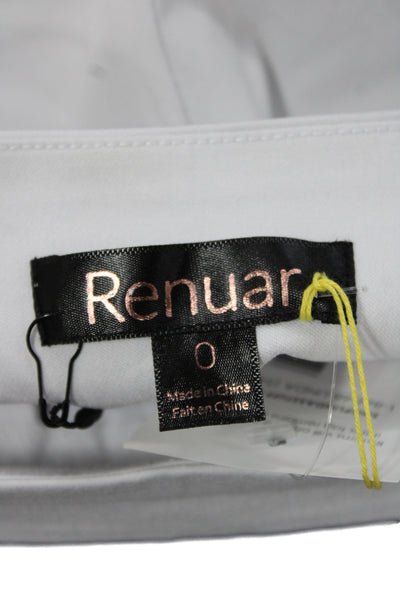 Renuar Womens Bermuda Shorts White Solid Rayon Pull On Size 0