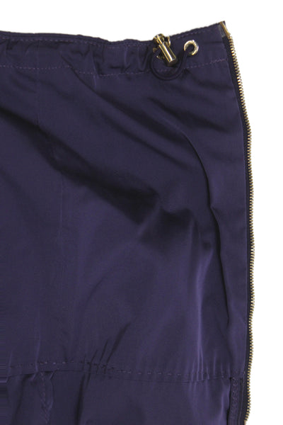Moncler Women Purple Windbreaker Zip Polyester Size 0