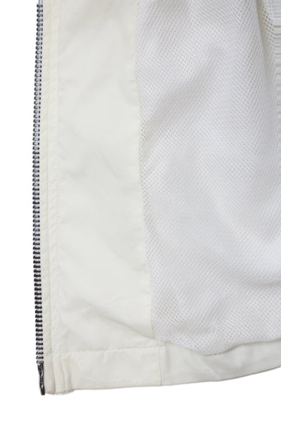 Burberry London Women Basic Jacket Ivory 3/4 Sleeve Zip Nylon Size 2