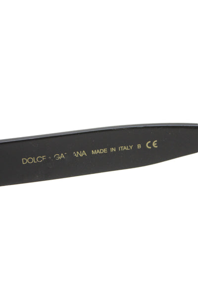 Dolce & Gabbana Womens DG 4328 Thick Rim Queen Square Sunglasses Black Plastic