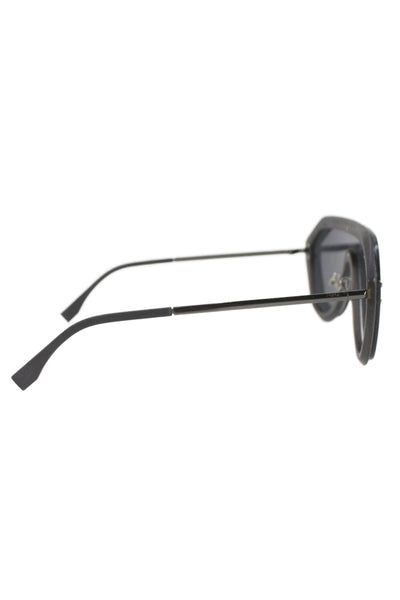 Fendi Womens FF M0039/G/S Monogram Sunglasses Black Metal Rubber