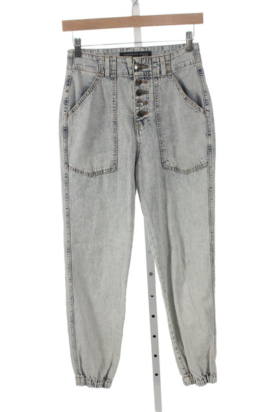 Veronica Beard Womens Tapered Jeans Blue High Rise 28 Inseam Cotton Size 24