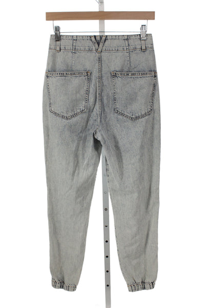 Veronica Beard Womens Tapered Jeans Blue High Rise 28 Inseam Cotton Size 24
