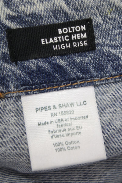 Veronica Beard Womens Tapered Jeans Blue High Rise 28 Inseam Cotton Size 24