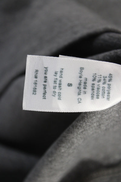 Perfect White Tee Womens Gray Scoop Neck Sleeveless Basic Tank Size S