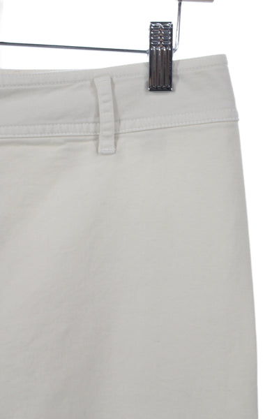 Nili Lotan Women Chino Pants Ivory Size 6