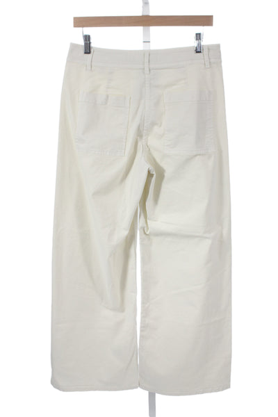 Nili Lotan Women Chino Pants Ivory Size 6