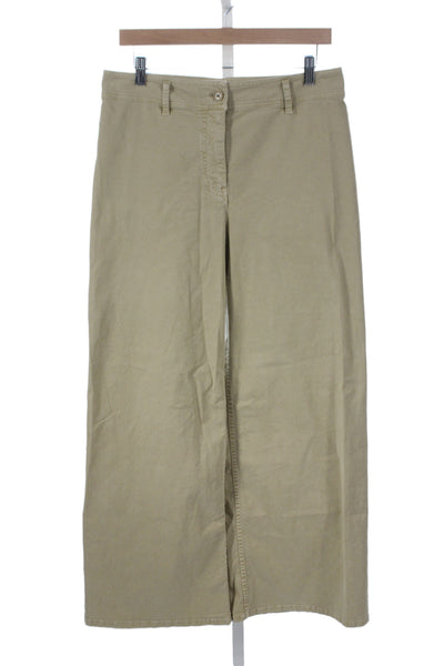 Nili Lotan Womens Chino Pants Beige 98% Cotton Button Inseam 30 Size 8