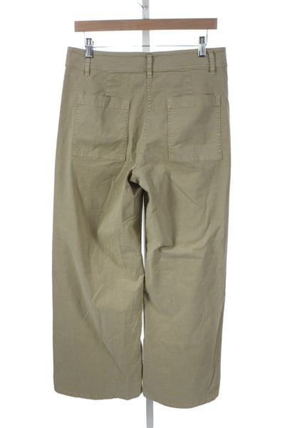 Nili Lotan Womens Chino Pants Beige 98% Cotton Button Inseam 30 Size 8