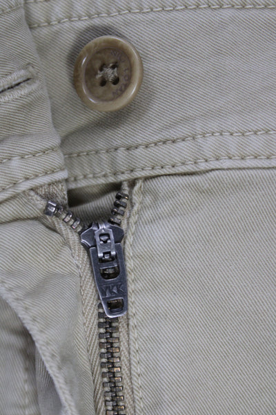 Nili Lotan Womens Chino Pants Beige 98% Cotton Button Inseam 30 Size 8