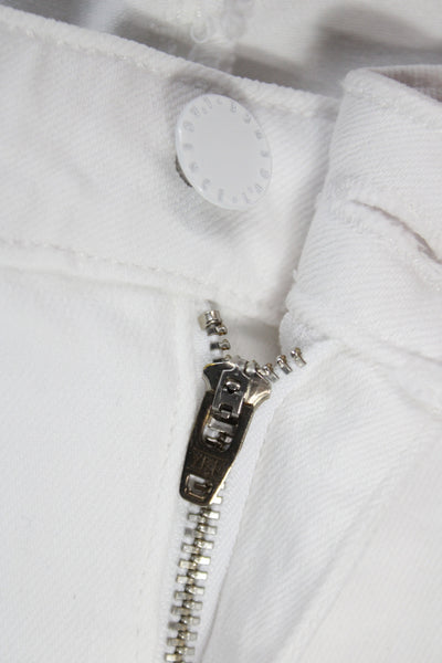 L Agence Women Bootcut Jeans White High Rise Cotton Size 29