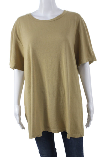 Nili Lotan Women Basic Cotton Crewneck Short Sleeve T-Shirt Size L