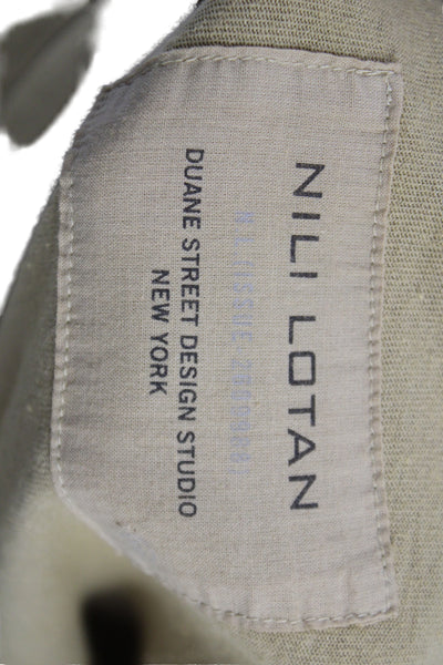 Nili Lotan Women Basic Cotton Crewneck Short Sleeve T-Shirt Size L