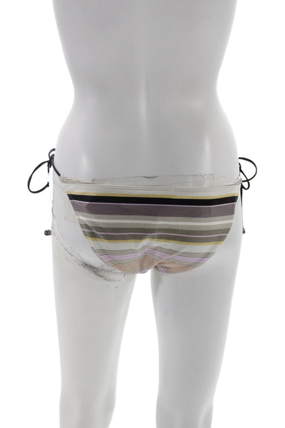 Zimmermann Women Swimwear Bottoms Striped Beige Nylon Size M