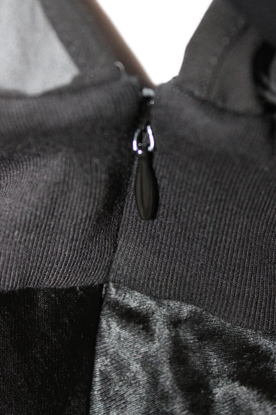 3.1 Phillip Lim Women T-Shirt Dress Black Cotton Crew Neck Short Sleeve Size S
