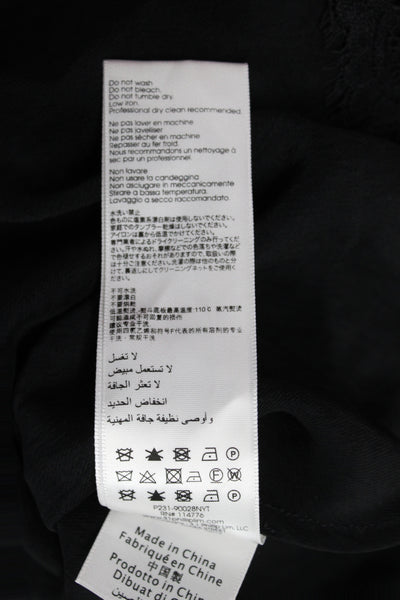 3.1 Phillip Lim Women T-Shirt Dress Black Cotton Crew Neck Short Sleeve Size S