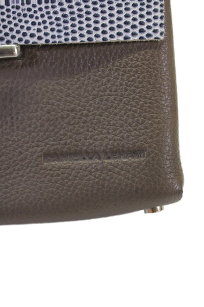 Daniella Lehavi Womens Single Strap Grained Leather Crossbody Handbag Brown