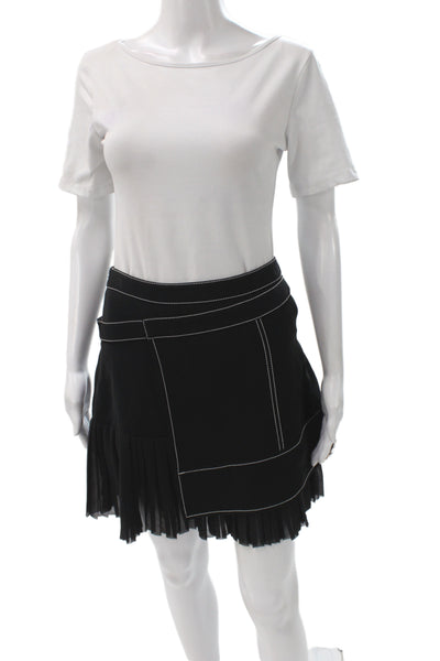 Cinq à Sept Women Mini Preppy Black Skort Zip Size 4