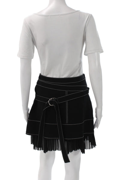 Cinq à Sept Women Mini Preppy Black Skort Zip Size 4