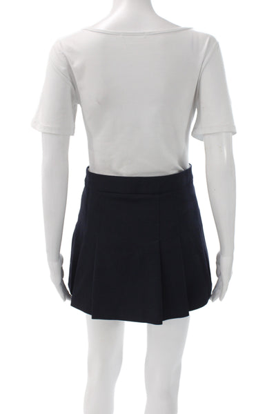 Cinq à Sept Women Mini Preppy Black Skort Zip Size 4