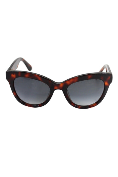 Marc By Marc Jacobs Womens Acetate Cheetah Cat Eye Sunglasses Brown 140mm