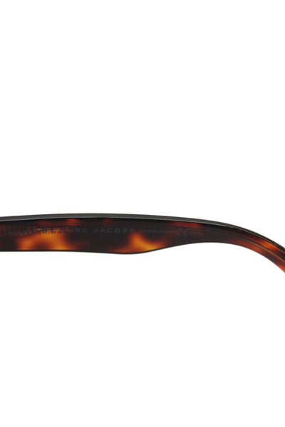 Marc By Marc Jacobs Womens Acetate Cheetah Cat Eye Sunglasses Brown 140mm
