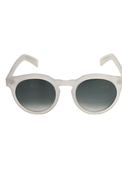 Illesteva Womens Acetate Translucent Round Frame Sunglasses Clear 145mm