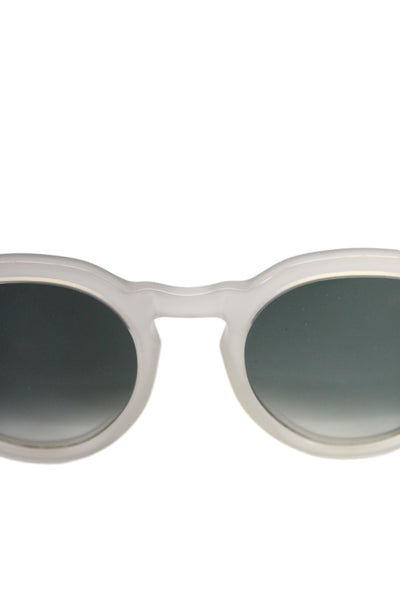 Illesteva Womens Acetate Translucent Round Frame Sunglasses Clear 145mm