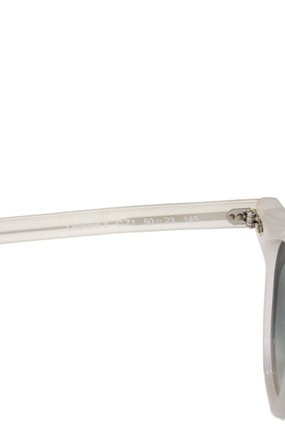 Illesteva Womens Acetate Translucent Round Frame Sunglasses Clear 145mm