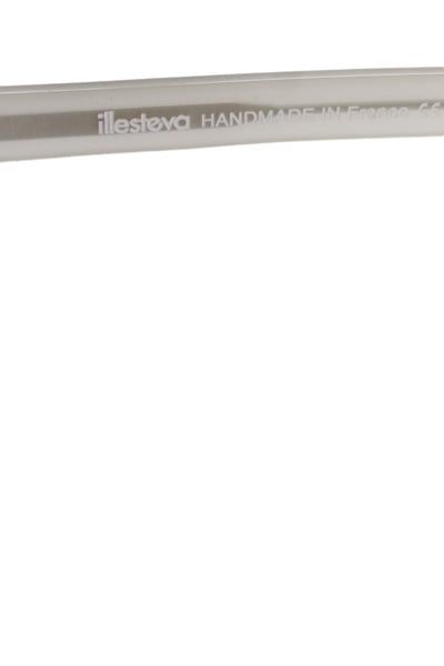 Illesteva Womens Acetate Translucent Round Frame Sunglasses Clear 145mm