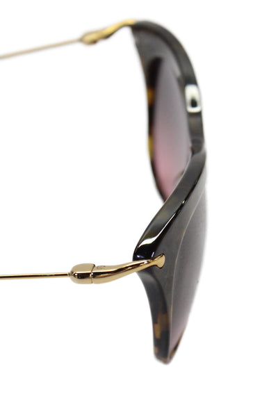 Elizabeth and James Womens Acetate Cheetah Cat Eye Sunglasses Brown 145mm