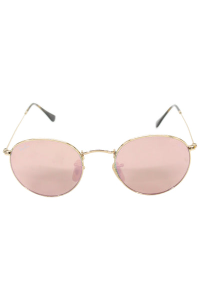 Ray Ban Womens Round Metal RB3447 Sunglasses Pink Gold 145mm