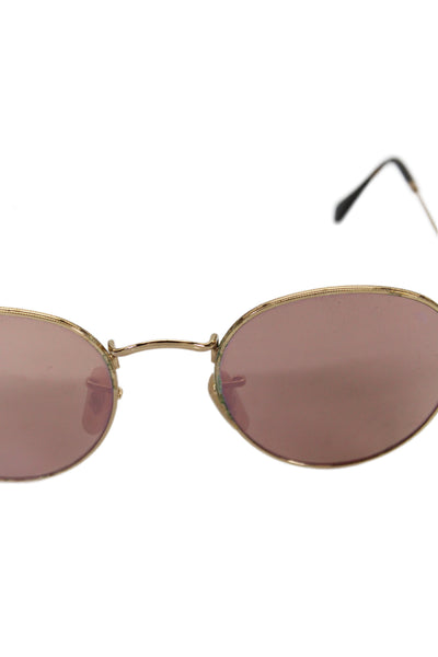 Ray Ban Womens Round Metal RB3447 Sunglasses Pink Gold 145mm