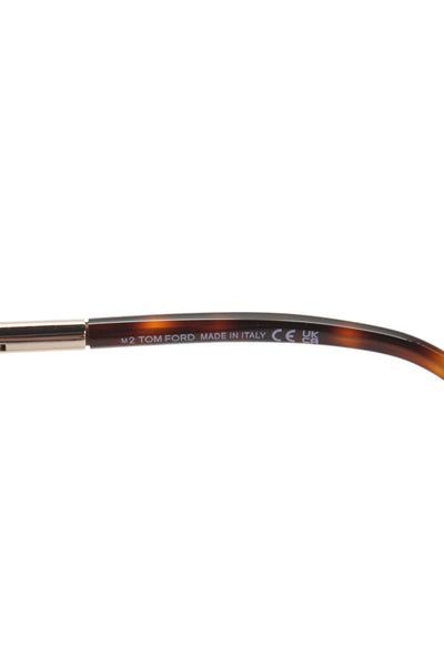 Tom Ford Womens TF 1092 Goldie Square Sunglasses Brown Gold Tone Metal Plastic
